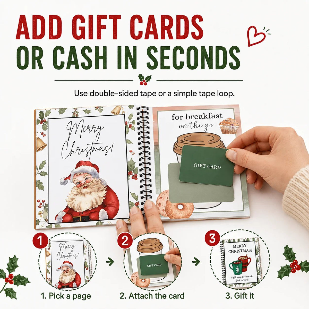 🎁LAST DAY 49% OFF🎅 Christmas Gift Card Book