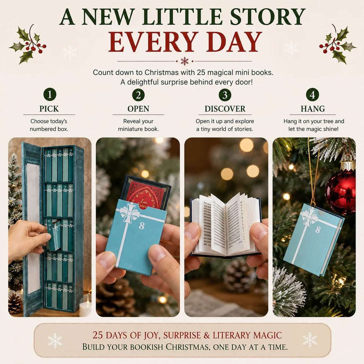 🎁📚 25-Day Mini Book Advent Calendar – A Book Lover's Christmas Countdown