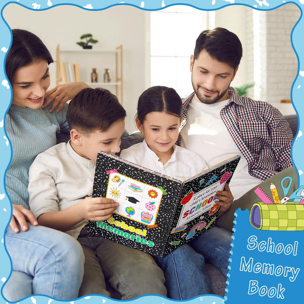 📓School Memory Book Photo Album for Kids, School Years Keepsake Book Album Scrapbook from Preschool Through 12th Grade